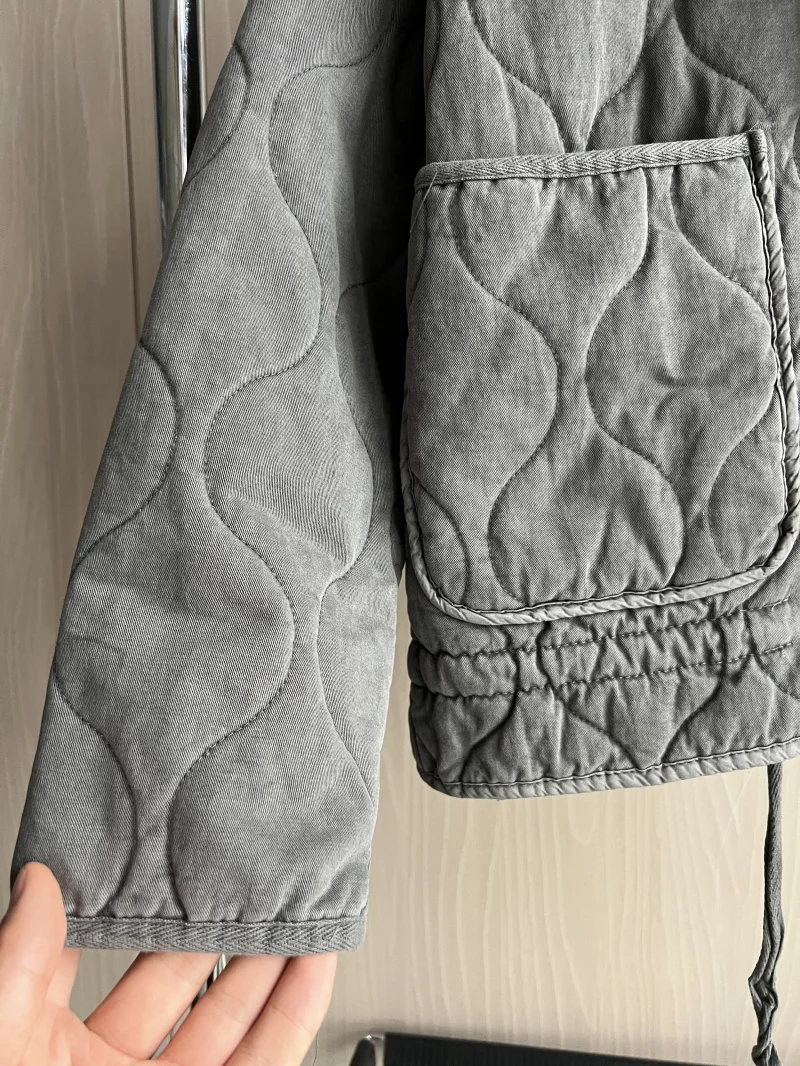 Damen Polyester Gefütterte Jacke 2026 Neuerscheinung Vintage – Bild 4