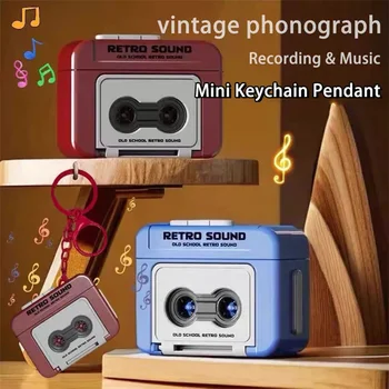 Retro Recorder Mini Tragbare Spaß Spieluhr Mit Sound Dekompression Ornament Schlüsselbund Schultasche Kleine