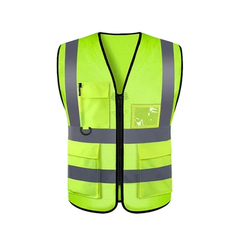 Sicherheitsweste mit hoher Sichtbarkeit, verstellbare Sicherheitswesten, Verkehr, Nacht, Outdoor, zum Laufen
