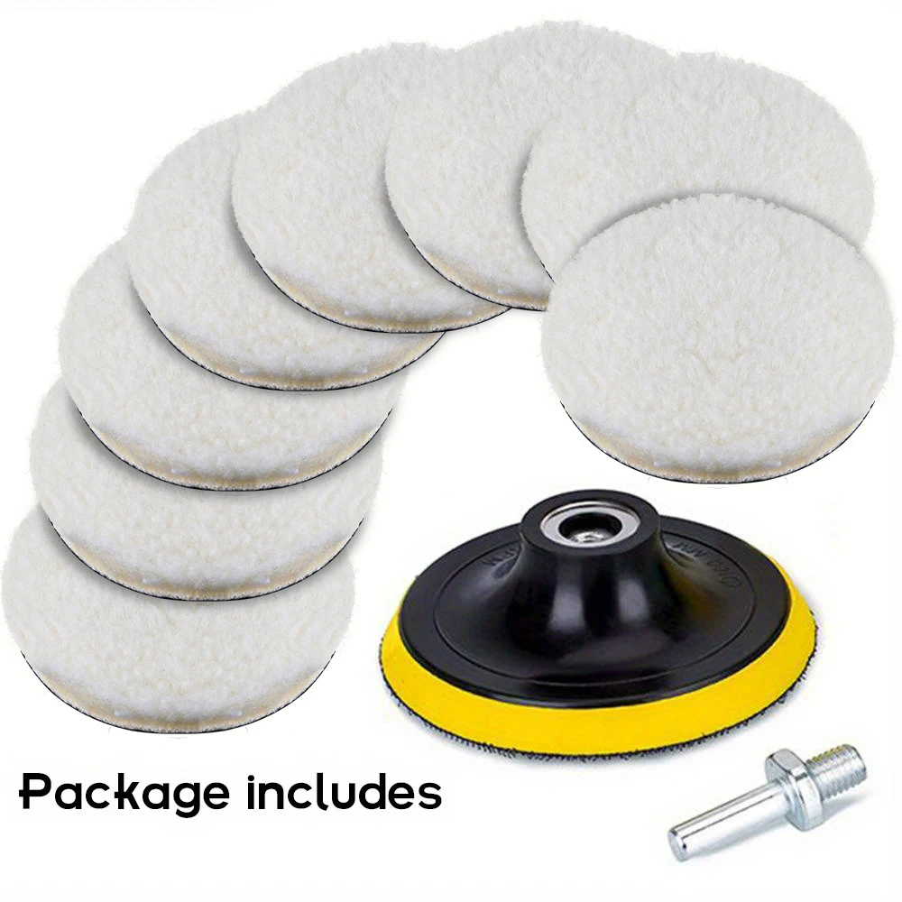 10-teiliges Set (8 Pads+1 Saugnapf+1 Schraube) Auto-Polier – Bild 5