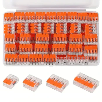Schnellverbinder, DIY-Kabelverbinder (28-12 AWG), 2/3/4/5 Anschlüsse, steckbare elektrische Verbindungsklemme