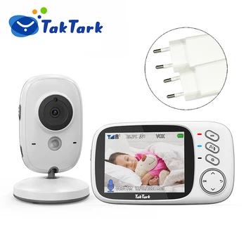 TakTark 3,2 Zoll Wireless Video Babyphone mit Schlafliedern, automatische Nachtsicht