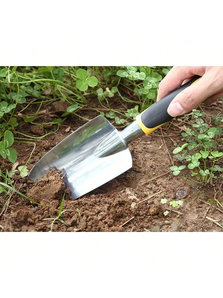 1 Stück/ Edelstahl-Gartenschaufel mit rutschfestem Gummigriff – Bild 6