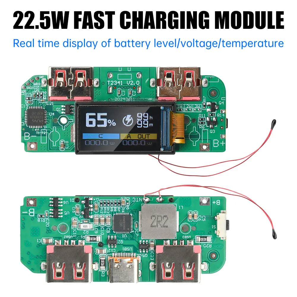22,5 W Schnelllade-Powerbank-Motherboard mit – Bild 3