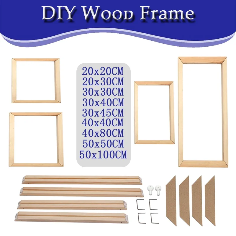 DIY Holzrahmen 30x40 40x80 50x100CM Leinwand Malerei Poster