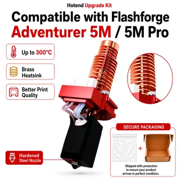 Hotend-Upgrade-Kit, kompatibel mit Flashforge Adventurer 5M/5M Pro AD5M, Keramik-Heizblock, gehärtete