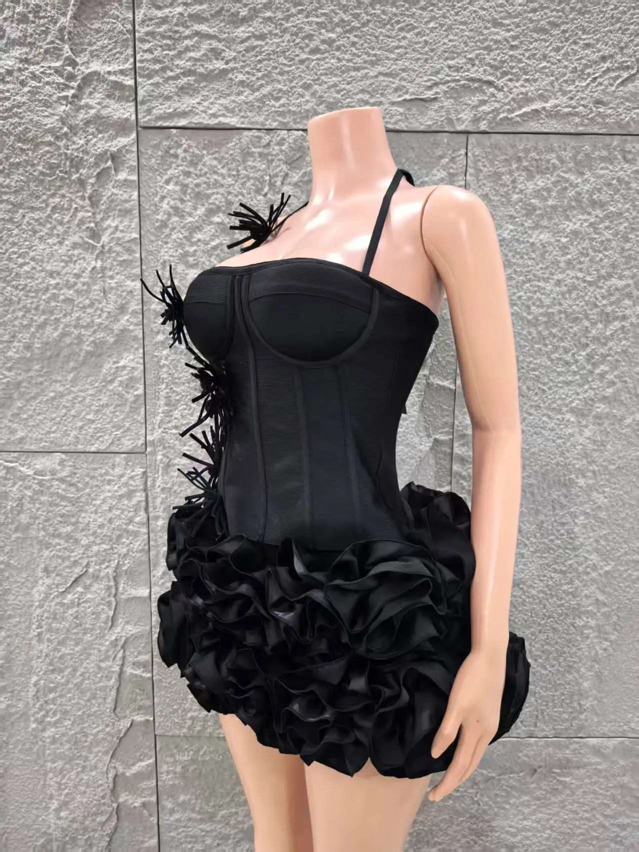 2025 neue Schwarze Farbe Frauen Sexy Liebsten Blumen 2 Stück – Bild 2