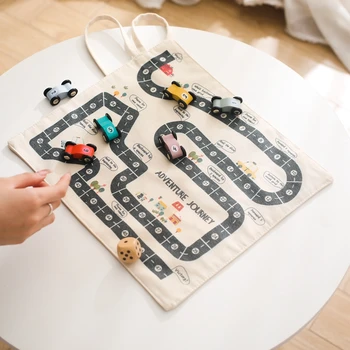 Kinder Montessori Verkehrs Spielzeug 35*31 CM Stadt Verkehr Straße Karte Spiel Holz Auto Pädagogisches