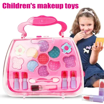 Prinzessinnen-Spielzeug Mädchen Schminkset Koffer Kosmetik Rollenspiel-Set Kindergeschenk 1 Set Koffer Plastik