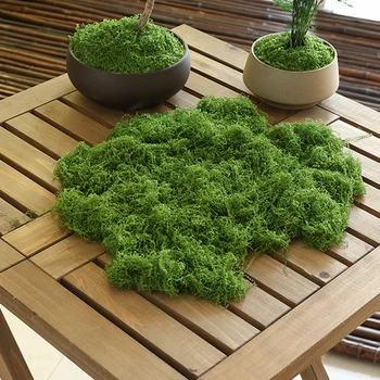 Ca. 20 g künstliche Grünpflanzen, Polyester, Moosgras, Zuhause, Wohnzimmer, Garten, Dekoration
