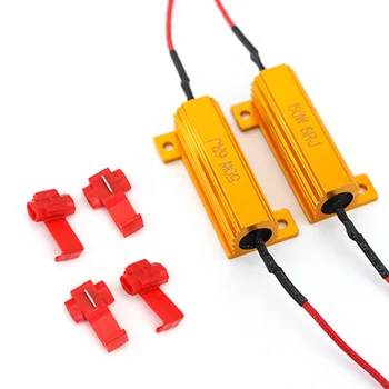 6Ohm 50W Last widerstand Canbus Anti-Blink-Decoder für tagsüber laufende LED-Lampe Rücklicht Blinker (2 Stück)