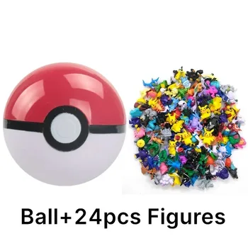 Pokemon 7cm Pokeball mit Figuren Action Anime Figuren niedlichen Modell Spielzeug Sammlung Anime Kinder Puppe