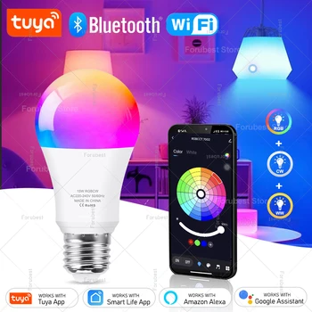 Tuya Smart LED Glühbirne E27 RGB CW 15W 20W WiFi Bluetooth Led Lampe Wohnkultur Beleuchtung 220V 110V