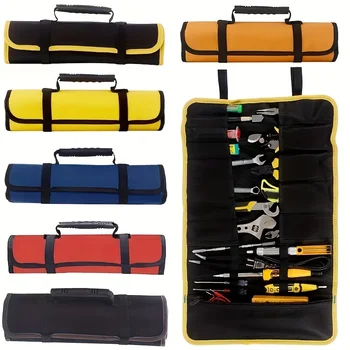 22-Taschen Oxford Canvas Klappschlüssel Rolle Aufbewahrungswerkzeuge Wasserdichter Handroller