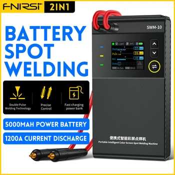 FNIRSI SWM-10 Tragbarer Akku-Punktschweißgerät DIY Mini-Schweißgerät 18650 Akku Schweißwerkzeug 5000 mAh