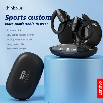 Lenovo XT80 Sport-Funkkopfhörer mit Mikrofonen, LED-Leistungsanzeige, Hifi-Stereo-Sound, Bluetooth 5.3