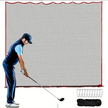 Golfnetz, 10 x 10 Fuß Golf-Übungsnetz und Sportnetz, hochwirksames Golf-Schlag-Barrieresetz, robustes
