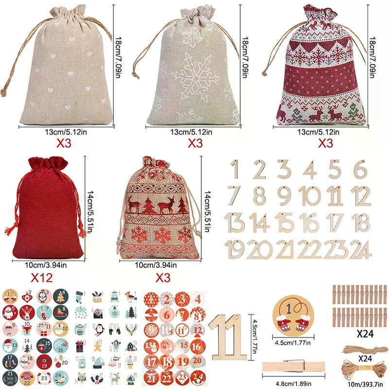 Weihnachts-Adventskalender-Taschen – Bild 5
