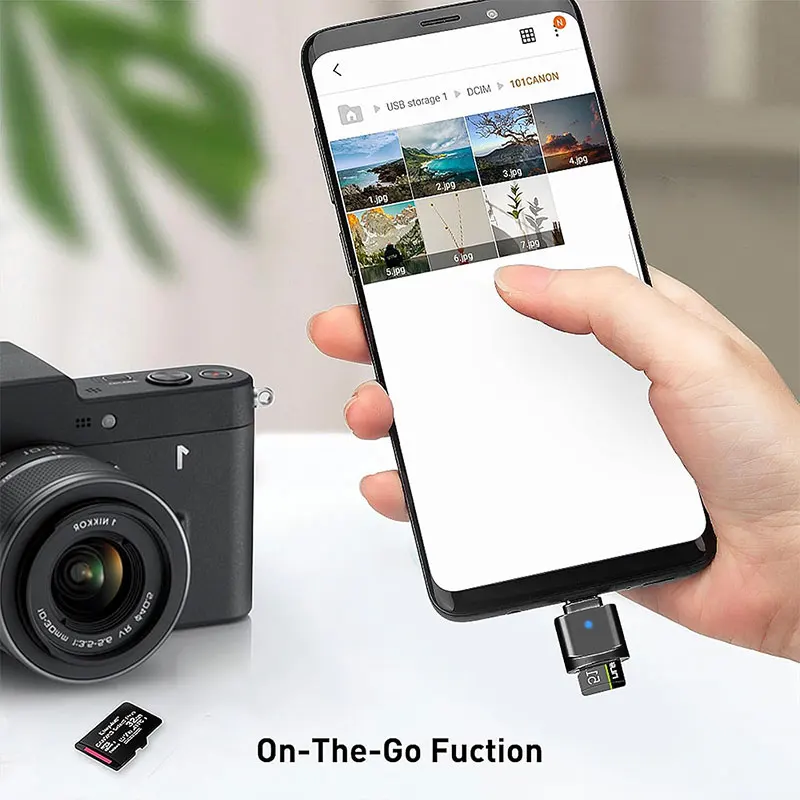 USB C TF-Kartenleser, USB C auf USB A, tragbarer – Bild 4