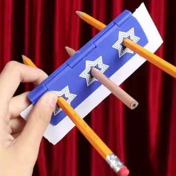 Bleistift Penetration Münzen Zaubertricks Magia Trick Spielzeug Kinder Einfach Nahaufnahme Spaß