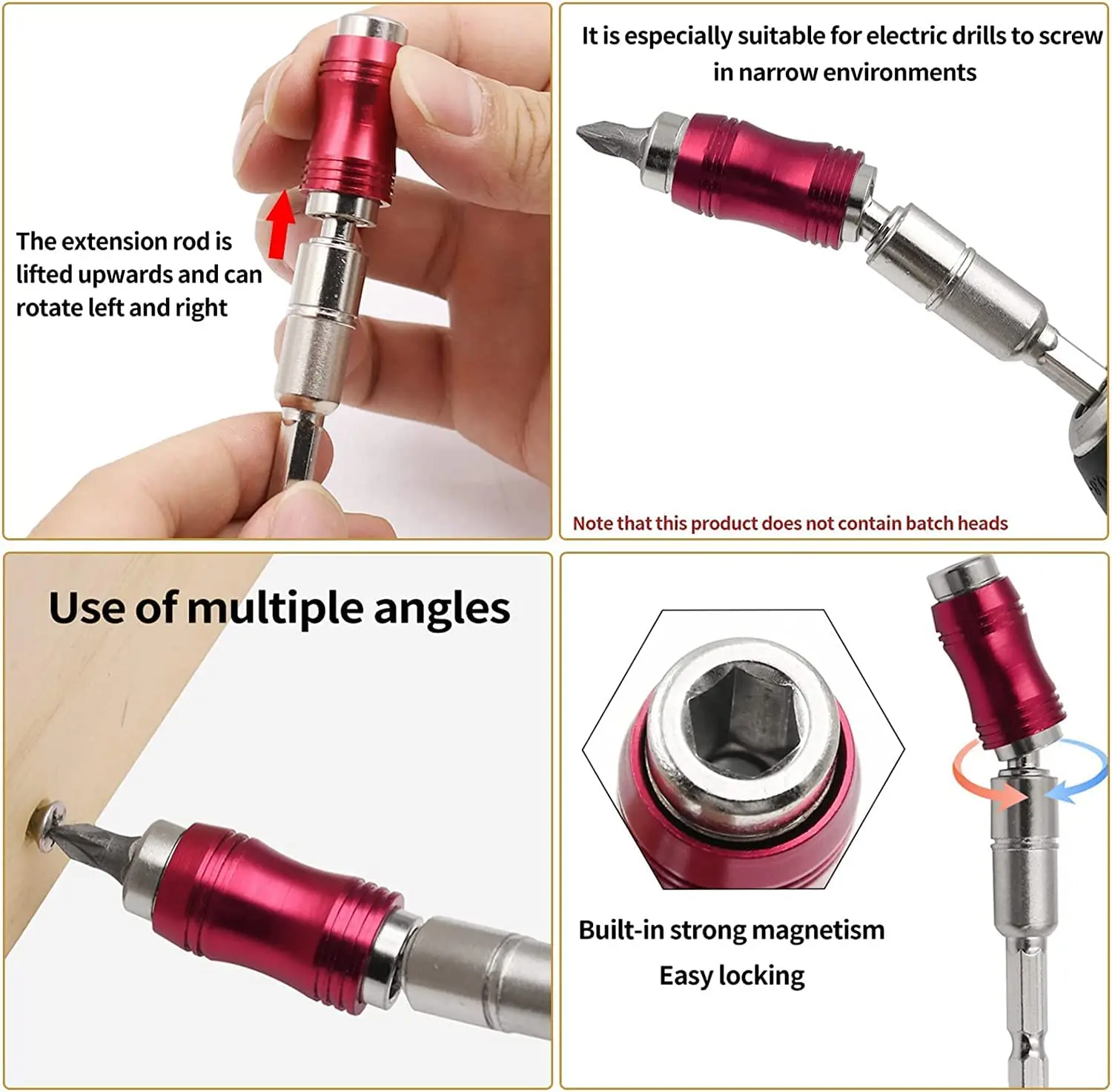 Magnetischer Bohrerspitzenhalter-Set mit Schwenkfunktion – Bild 3