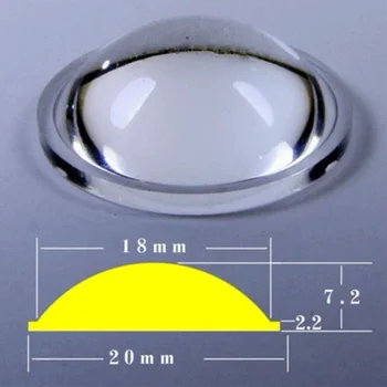 20-66 mm eingefasste Acryl-Plano-konvexe Linse, Taschenlampe, LED-Linse, Fokussierung, Taschenlampe, Zubehör