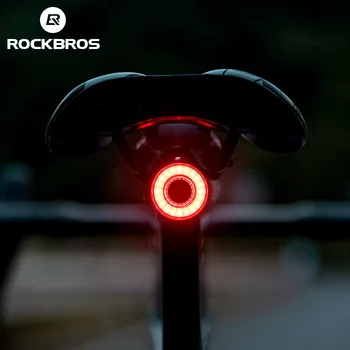 ROCKBROS Smart Bike Rücklicht Fahrrad Rücklichter IPX6 Wasserdichte Fahrradlichter für Nachtfahrten