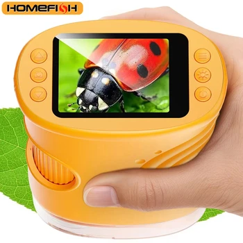 1000X Handmikroskop für Kinder, 2,0-Zoll-Bildschirm, wiederaufladbar, Mini-Taschen-Digitalmikroskope, tragbar
