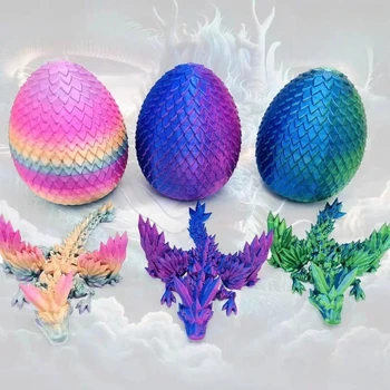 3D-gedrucktes Drachen-Ornament, Desktop-Ornament, 3D-gedruckte Tiere, Heimbüro, Basteln, gedruckte Figuren
