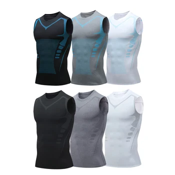 Herren-Kompressions-Tanktop für Herren, Fitnessstudio, ärmellos, schnell trocknend, Sportbekleidung