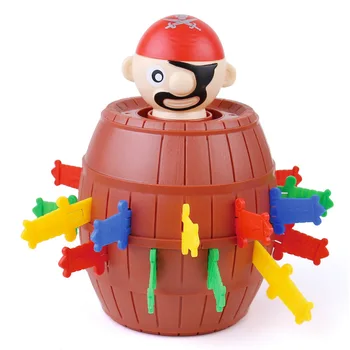 Lustige Pirate Barrel Spielzeug Glück Spiel Springen Piraten Eimer Schwert Stab Pop Up Heikles Spielzeug