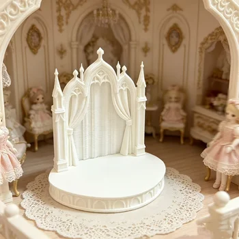 Gotische Schloss-Diorama-Plattform DIY Miniatur-Figuren Ornament Puppe Fotografie Feengarten Handwerk