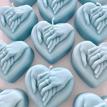 3D-Kerzenformen aus herzförmigem Silikon - perfekt für Heimwerkerbedrag, Valentinstag, Aromatherapie-Wachs