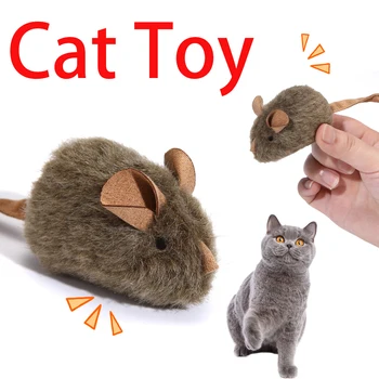 Interaktives Maus-Plüsch-Katzenspielzeug Quietschende Imitationsmäuse Bissresistentes Kätzchen-Spielzeug