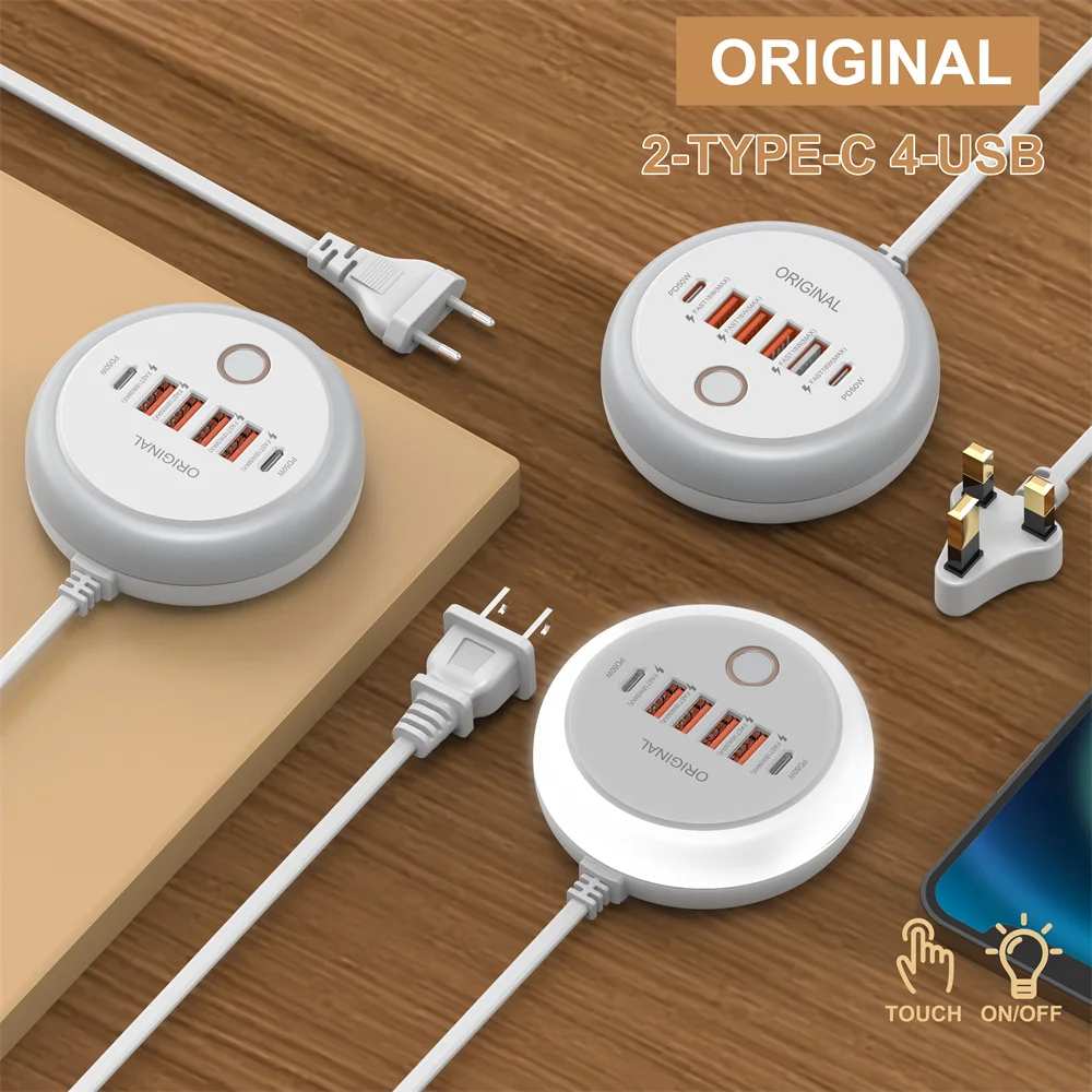 USB-Ladegerät 50 W mit mehreren Ports, Reise-Steckdosenleiste – Bild 6
