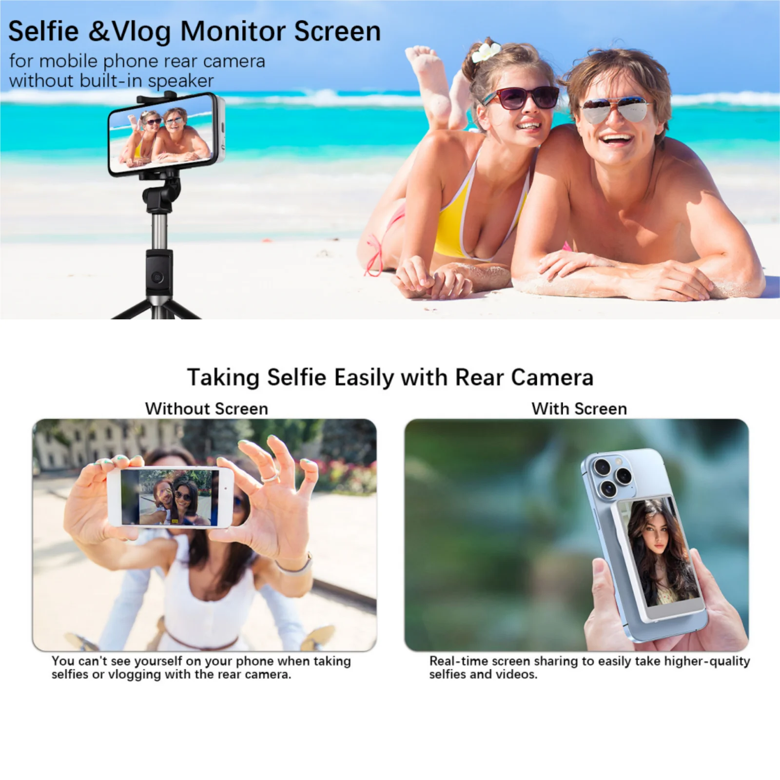 Neue magnetische Telefon Vlog Selfie Monitor Bildschirm für – Bild 4