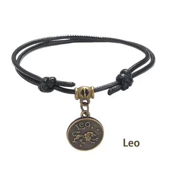 Fußkette Japan Schwarzes Seil Armband Persönlichkeit Sandale 12 Sternzeichen Fußkette Fußschmuck