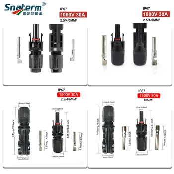 Solarstecker 30 A 50 A Abzweig-Parallelverbindung 1000 V/1500 VDC Elektrischer Solar-PV-Stecker