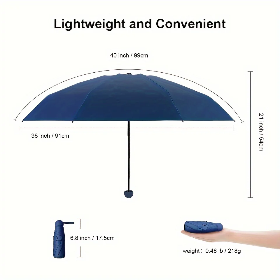 1 Stück Anti-UV-Mini-Regenschirm für sonnige und regnerische – Bild 5