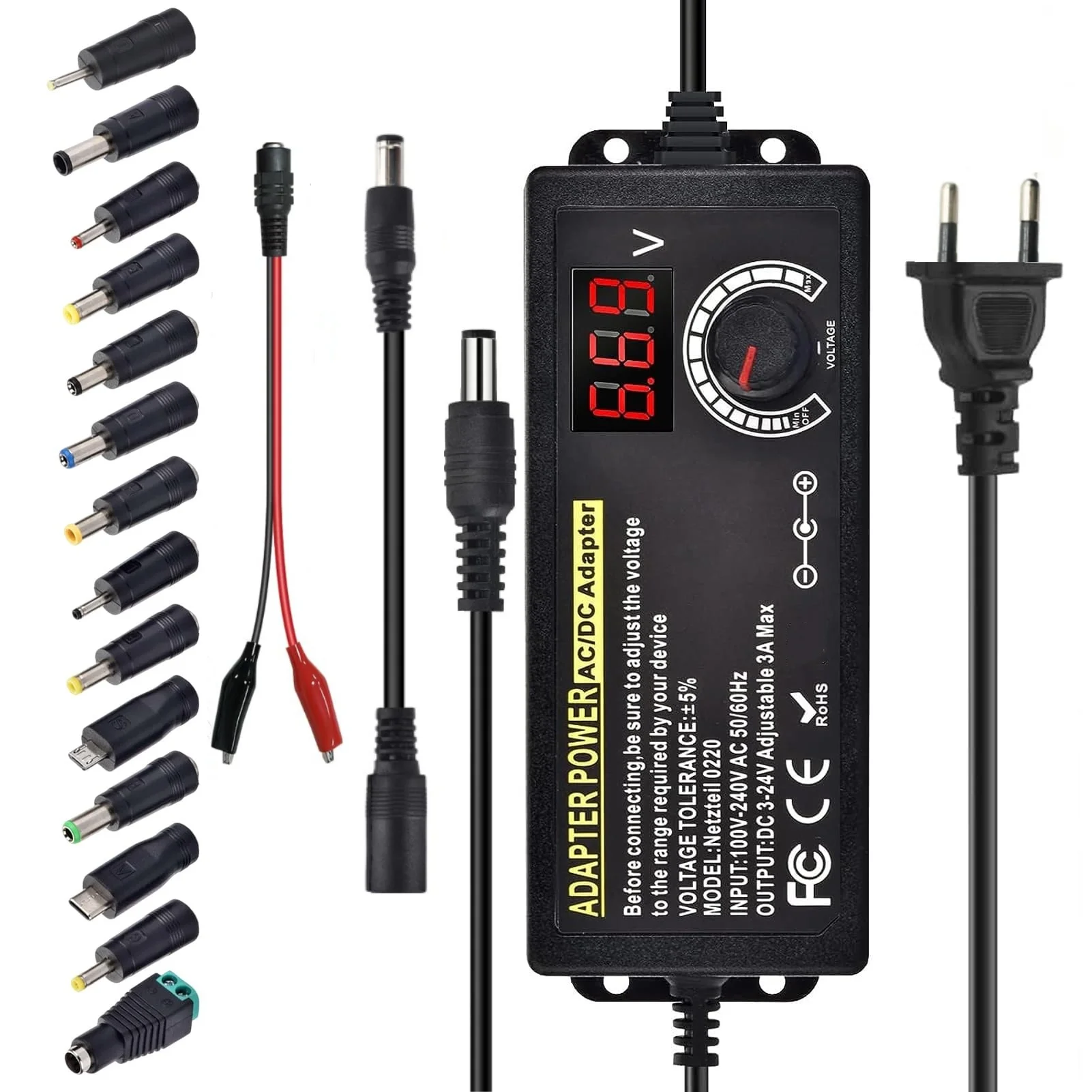 Einstellbare Netzteil Variable AC-DC Netzteil Labor 3V-24V-3A