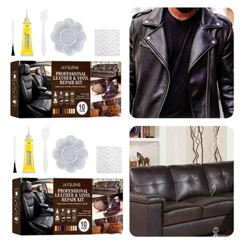 Leder-Reparaturset Leder-Vinyl-Reparaturset Vinyl- und Leder-Reparaturset für Taschen Schuhe Möbel Reinigung