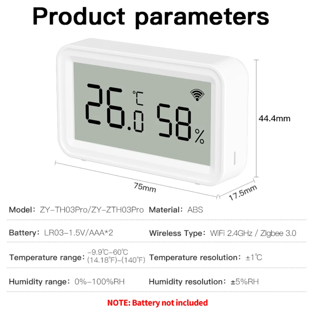 Tuya Wifi/Zigbee Temperatur Feuchtigkeit Sensor Thermometer – Bild 6
