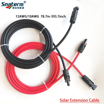 1 Paar rotes und schwarzes Doppelend-Solar-Verlängerungskabel mit Stecker, 2-10 Meter, 4 mm2/6 mm2