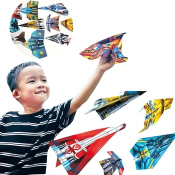 Kinder Kreative Origami Papier Flugzeuge Falten DIY eltern-kind-Voll Farbe Handwerk Spielzeug (36 Stück)