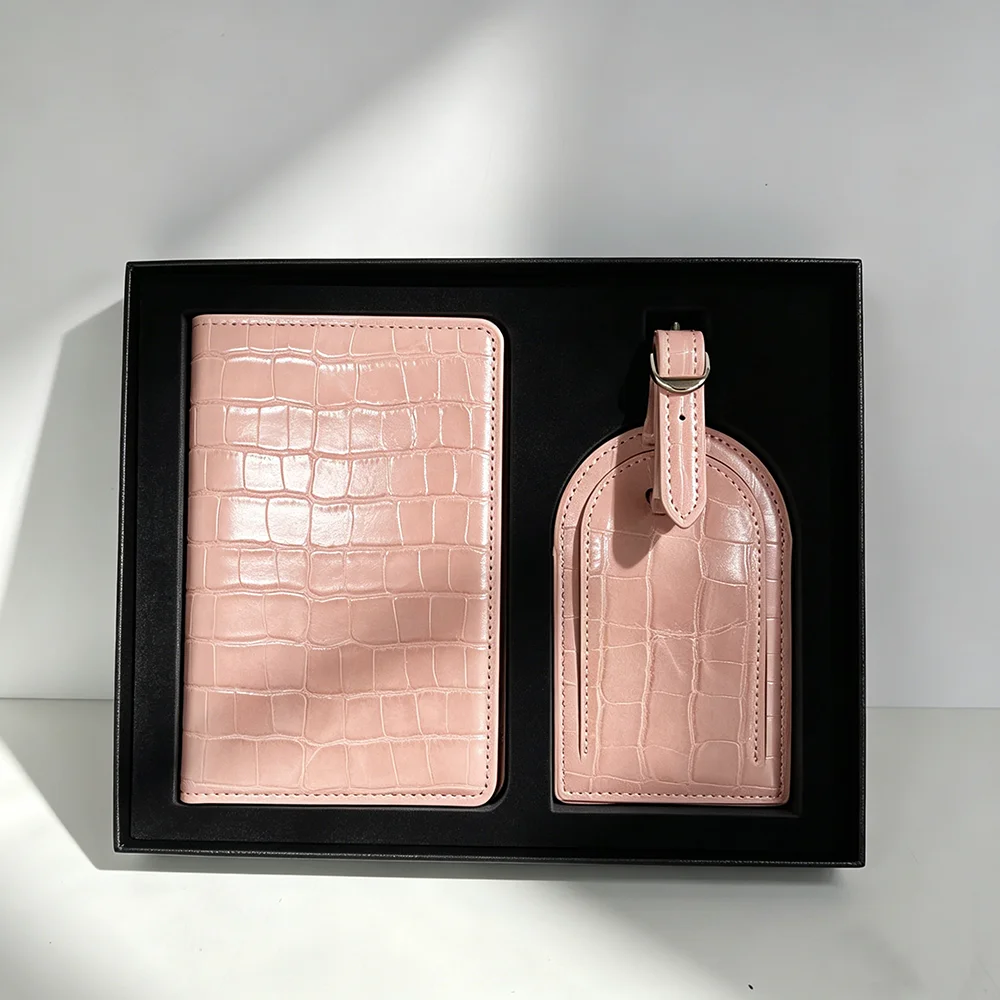 Luxus-Passhülle und Gepäckanhänger Geschenkbox-Set mit – Bild 4