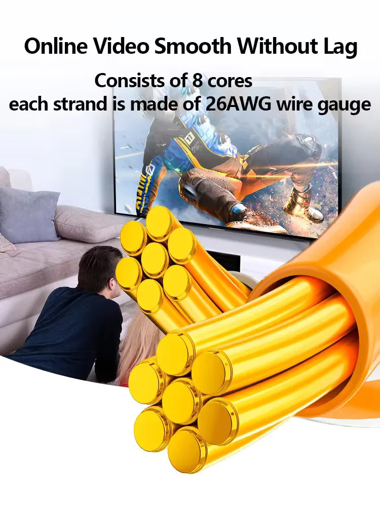 Netzwerkkabel Cat6 Ethernet, 10 Gbit/s, 1000 MHz – Bild 5