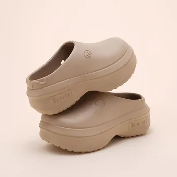 Damen Chunky Plateau-Sandalen Clogs Pantoffeln Sommer Weiche Dicke Sohle DIY Clogs Gartenschuhe Damen