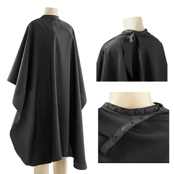 Schwarzer Friseurumhang, professioneller Friseursalon-Friseur-Tuchwickel, schützt Kleid, Schürze