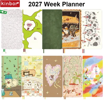 Kinbor 2027 Wochenplaner im Taschenformat, Notizbuch für Wochenpläne, Terminplaner, Effizienz-Handbuch