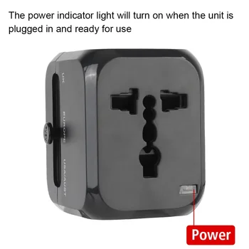 Universeller All-in-One-Wand-Reiseladegerät-Adapter mit 2 USB- und 1 Typ C - inklusive US-EU-UK-AU-Stecker